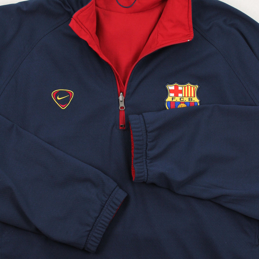 Vintage Nike Barcelona Reversible 1/4 Zip Jacket XL