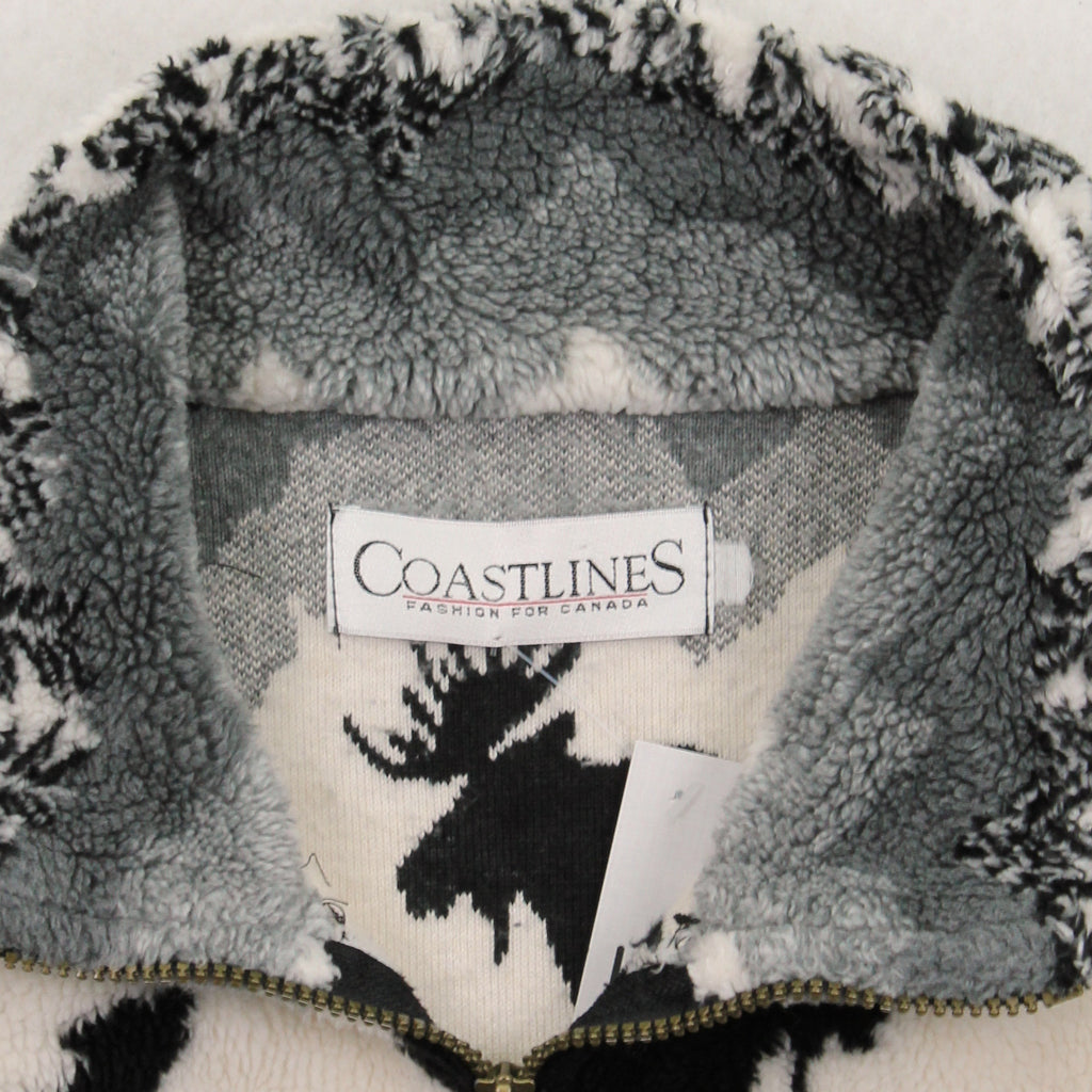 Vintage Coastlines Animal Fleece Vest L