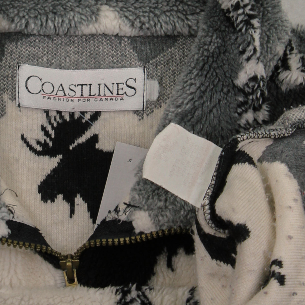 Vintage Coastlines Animal Fleece Vest L