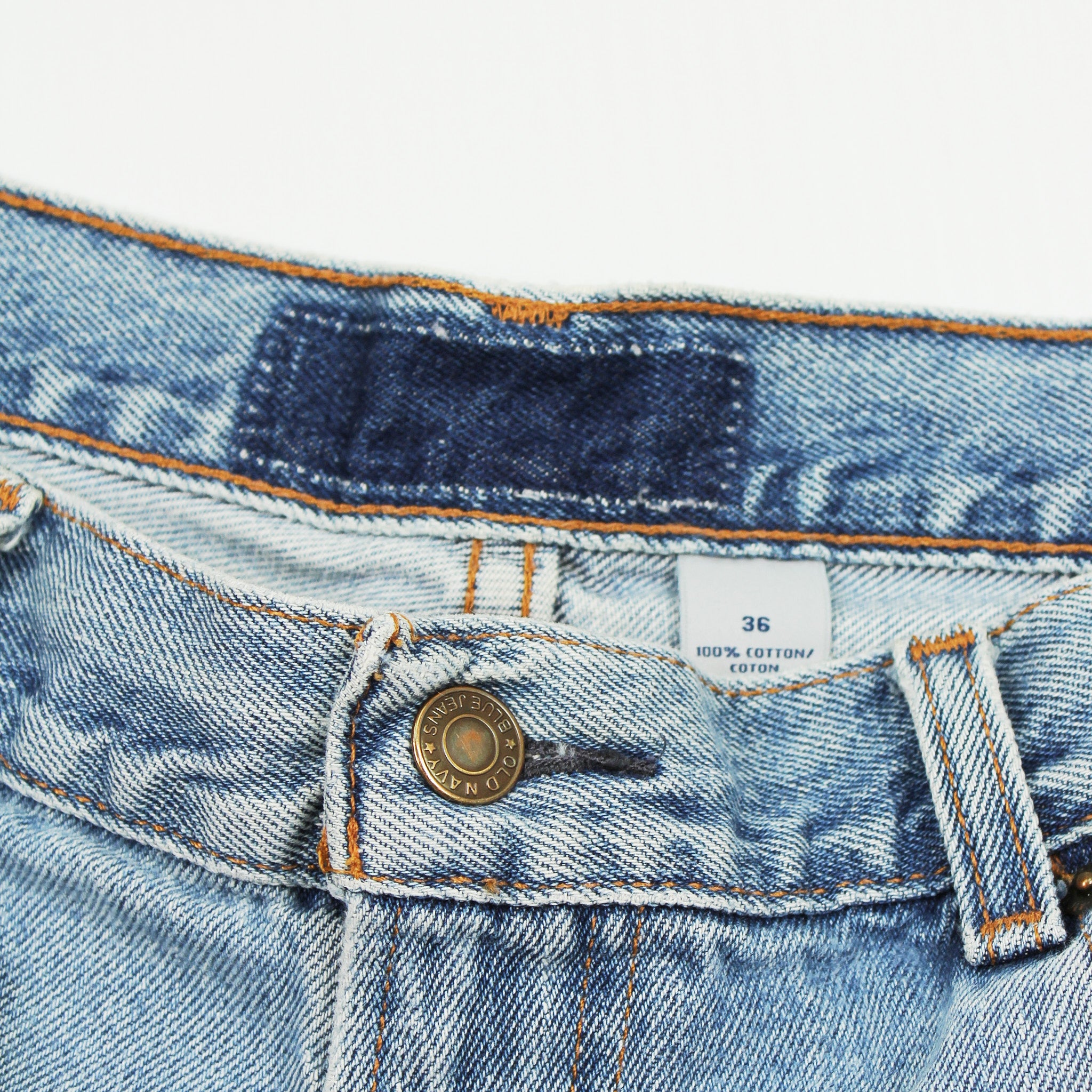 Rework Patched Up Faded Denim Shorts 36
