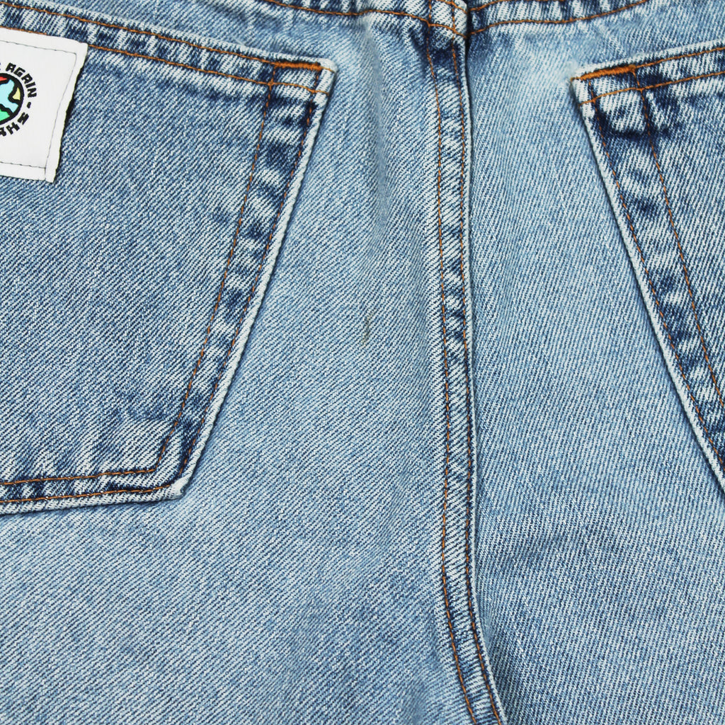 Rework Patched Up Faded Denim Shorts 36
