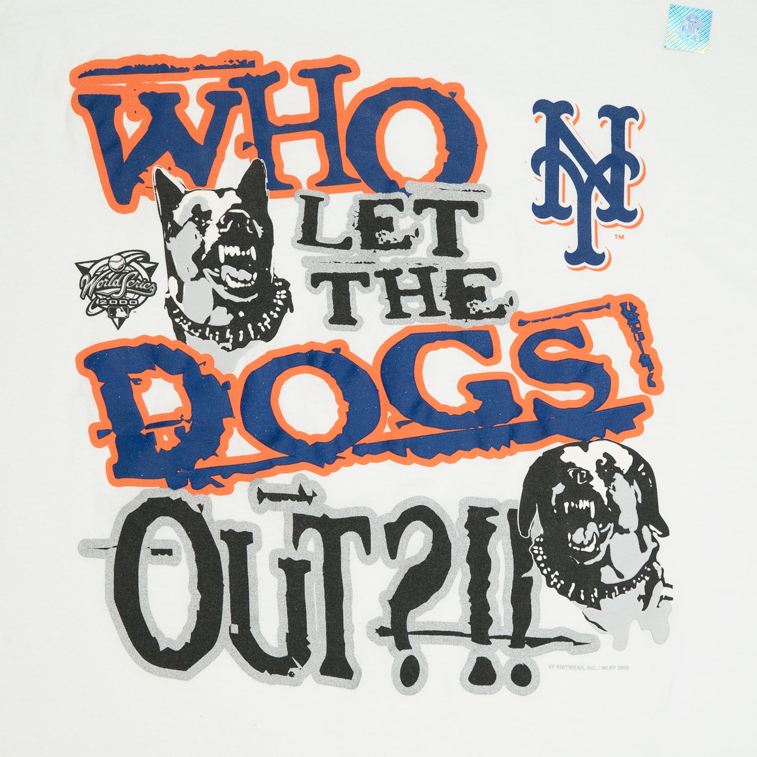 2000 NY Mets MLB "Who Let The Dogs Out?!" deadstock tee XL