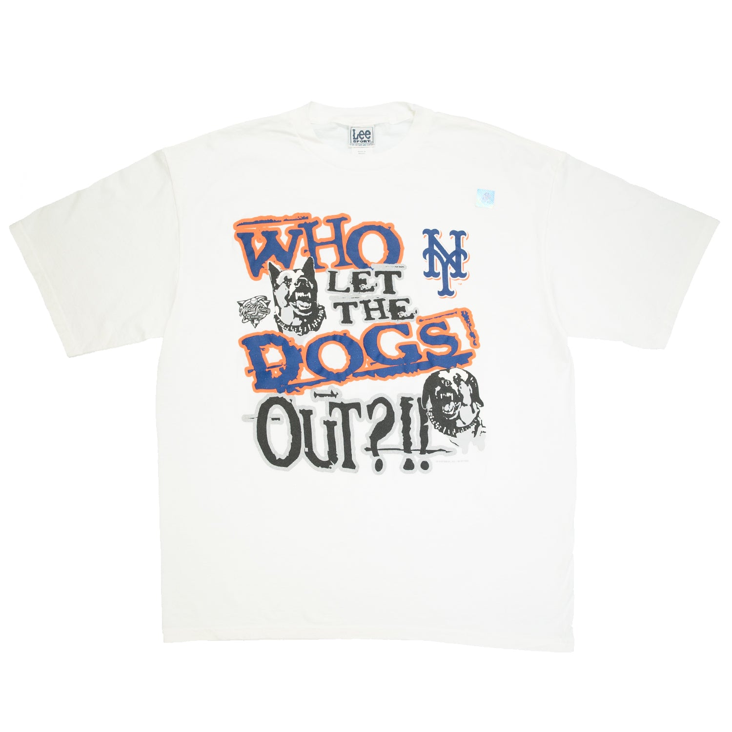 2000 NY Mets MLB "Who Let The Dogs Out?!" deadstock tee XL