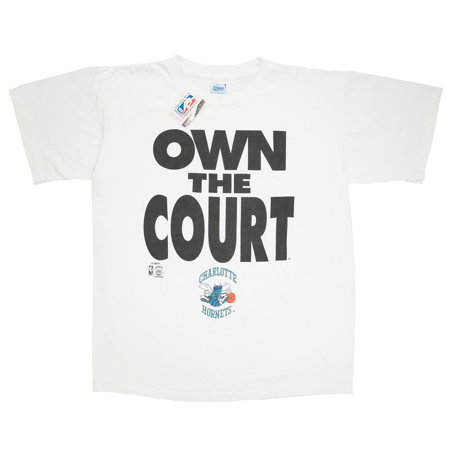 '90s Charlotte Hornets NBA deadstock Salem tee L/XL