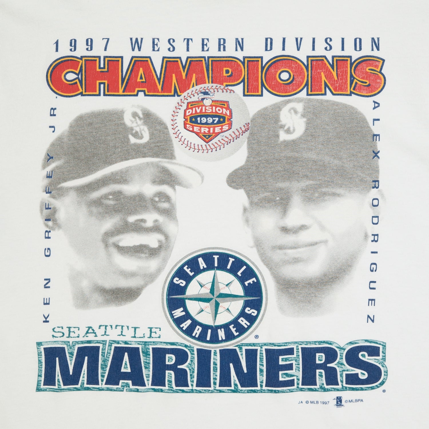 1997 Seattle Mariners Griffey Jr. & A-Rod MLB tee L