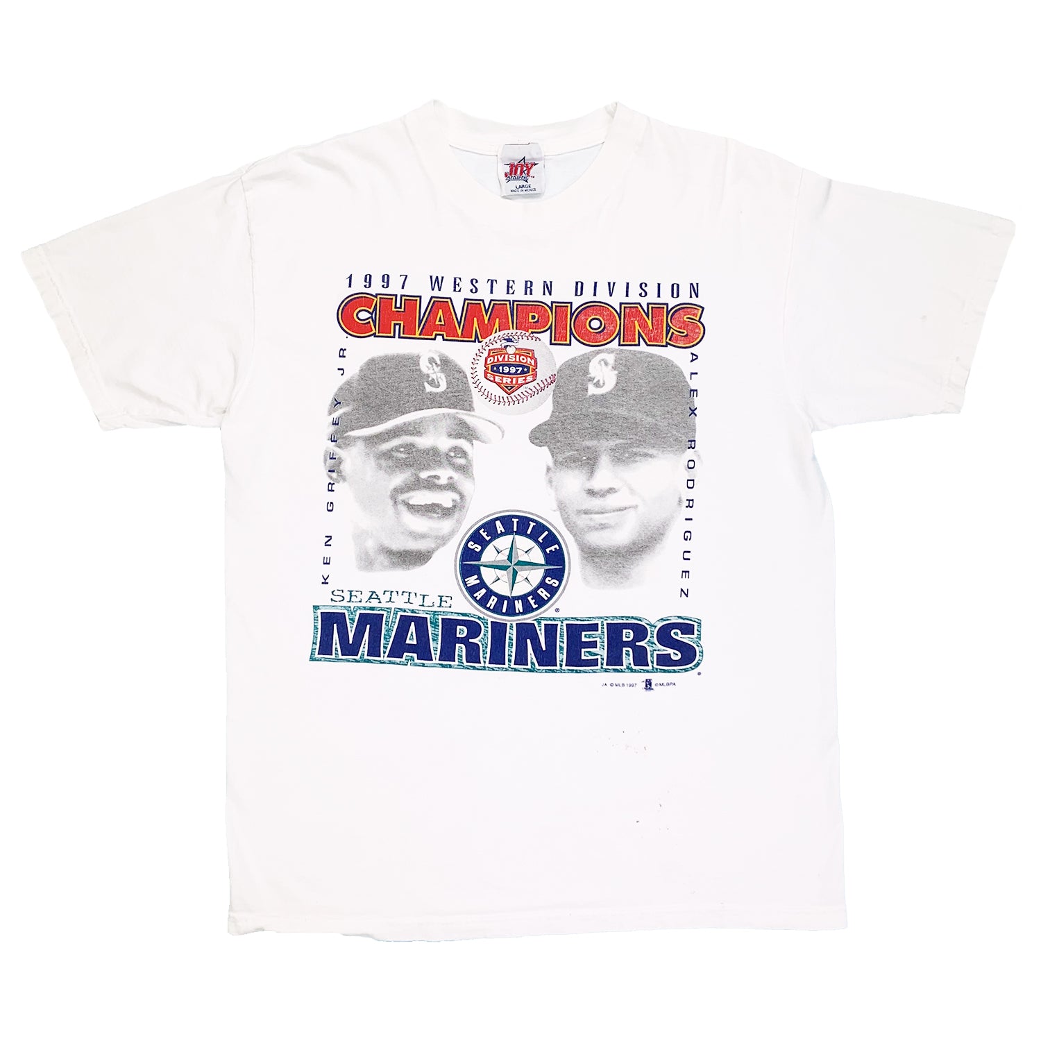 1997 Seattle Mariners Griffey Jr. & A-Rod MLB tee L
