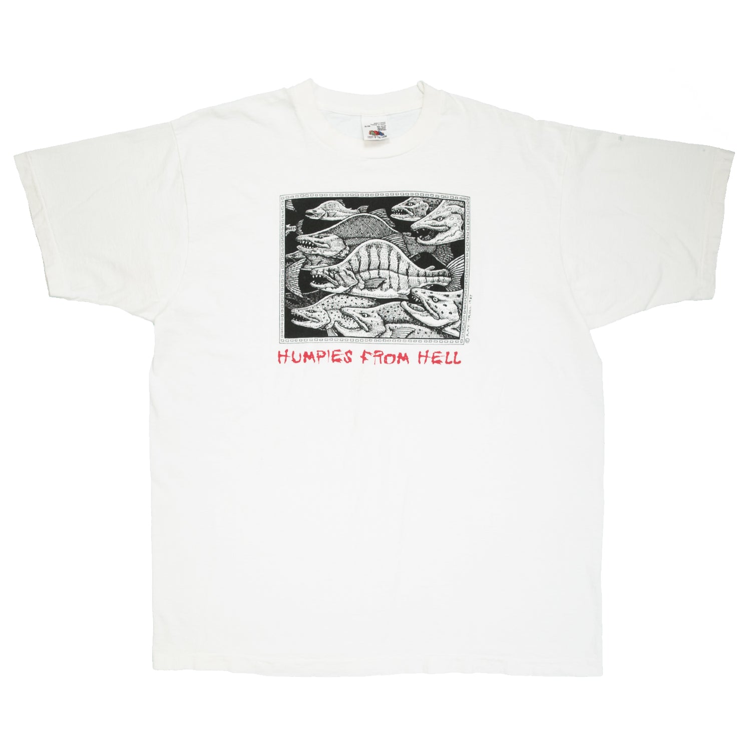 1987 Ray Troll 'Humpies From Hell' tee XL