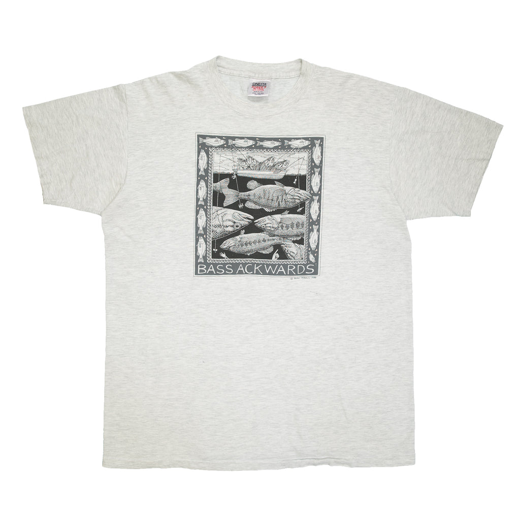 1988 Ray Troll 'Bass Ackwards' tee XL