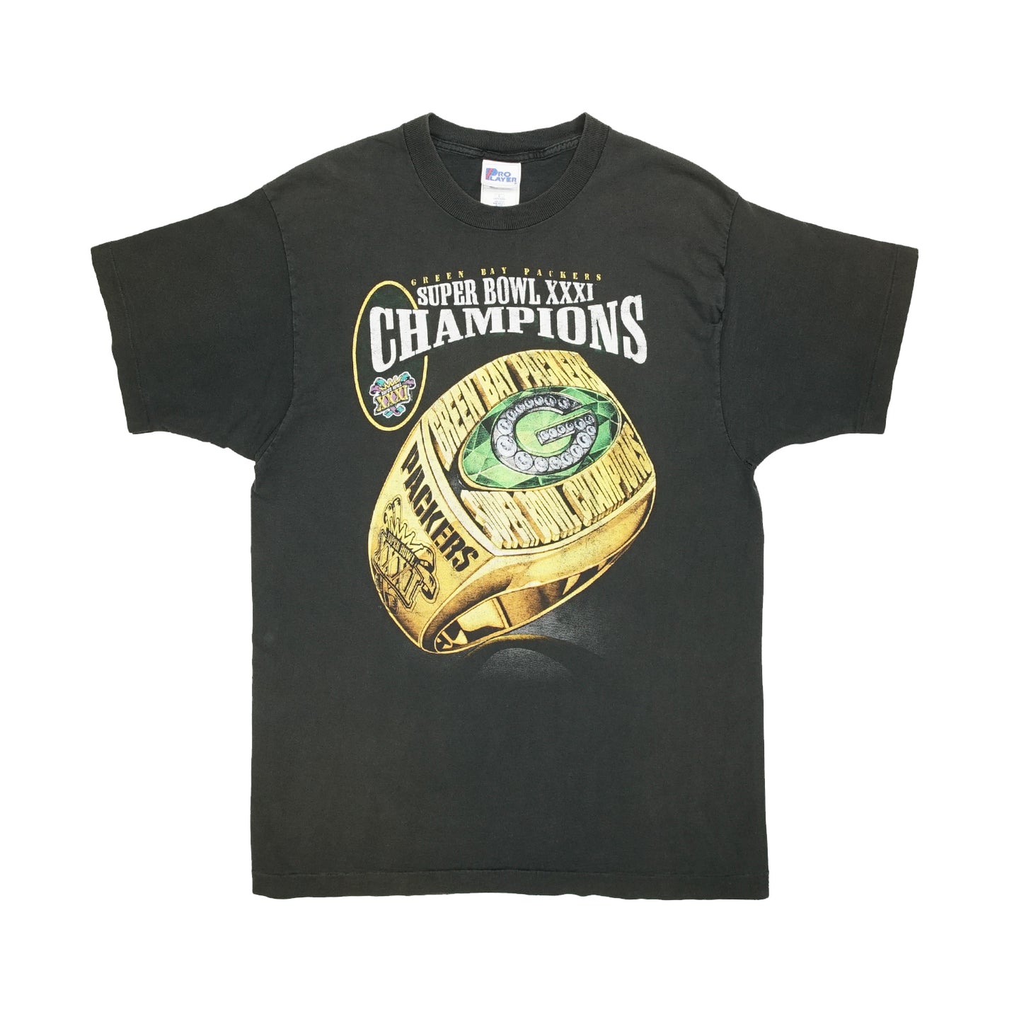 '90s Green Bay Packers Superbowl big ring tee L