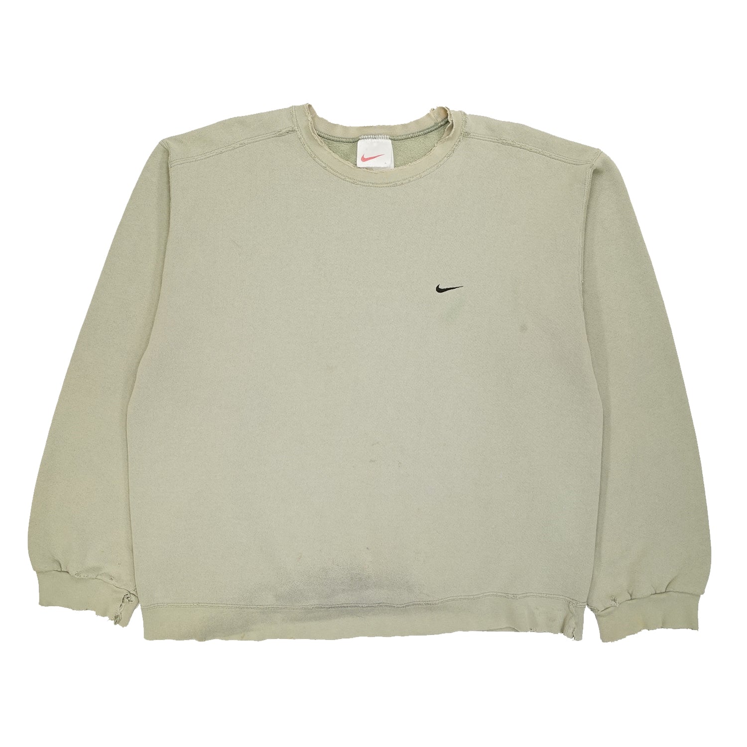 '90s Nike mini swoosh distressed faded crewneck L