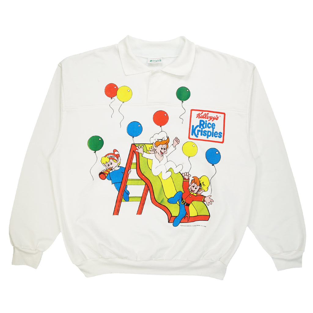 1990 Rice Krispies Snap Crackle Pop cereal snack sweater XL
