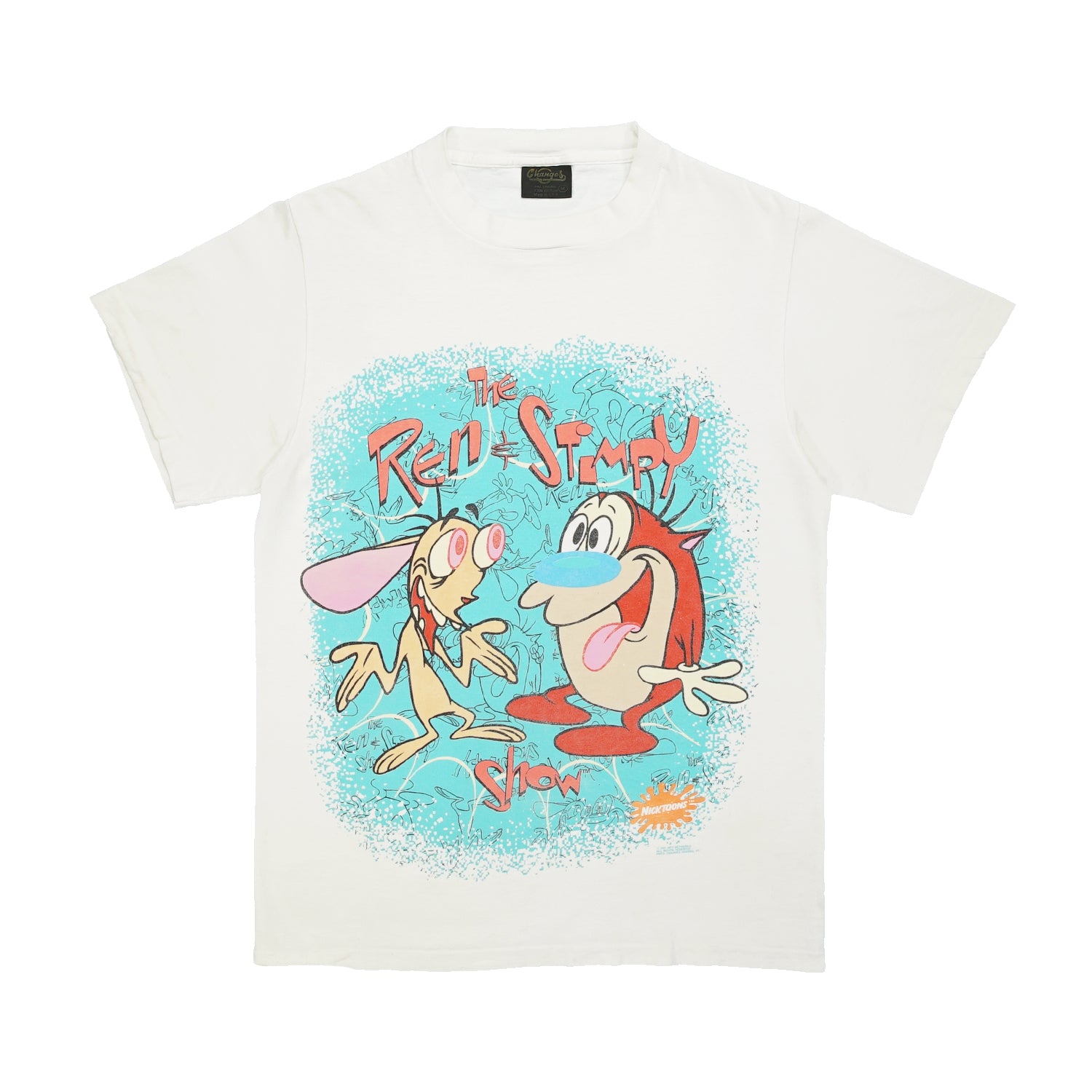 1991 Ren & Stimpy Nickelodeon cartoon tee M