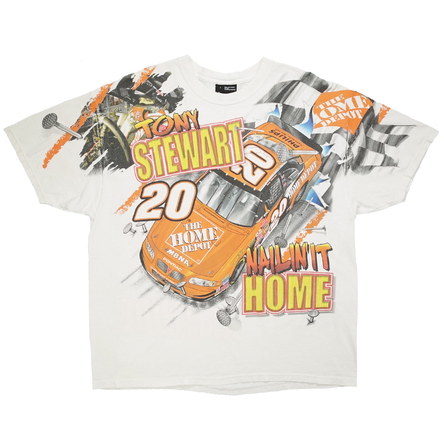 2002 Tony Stewart Home Depot Nail In'It Home racing tee XL