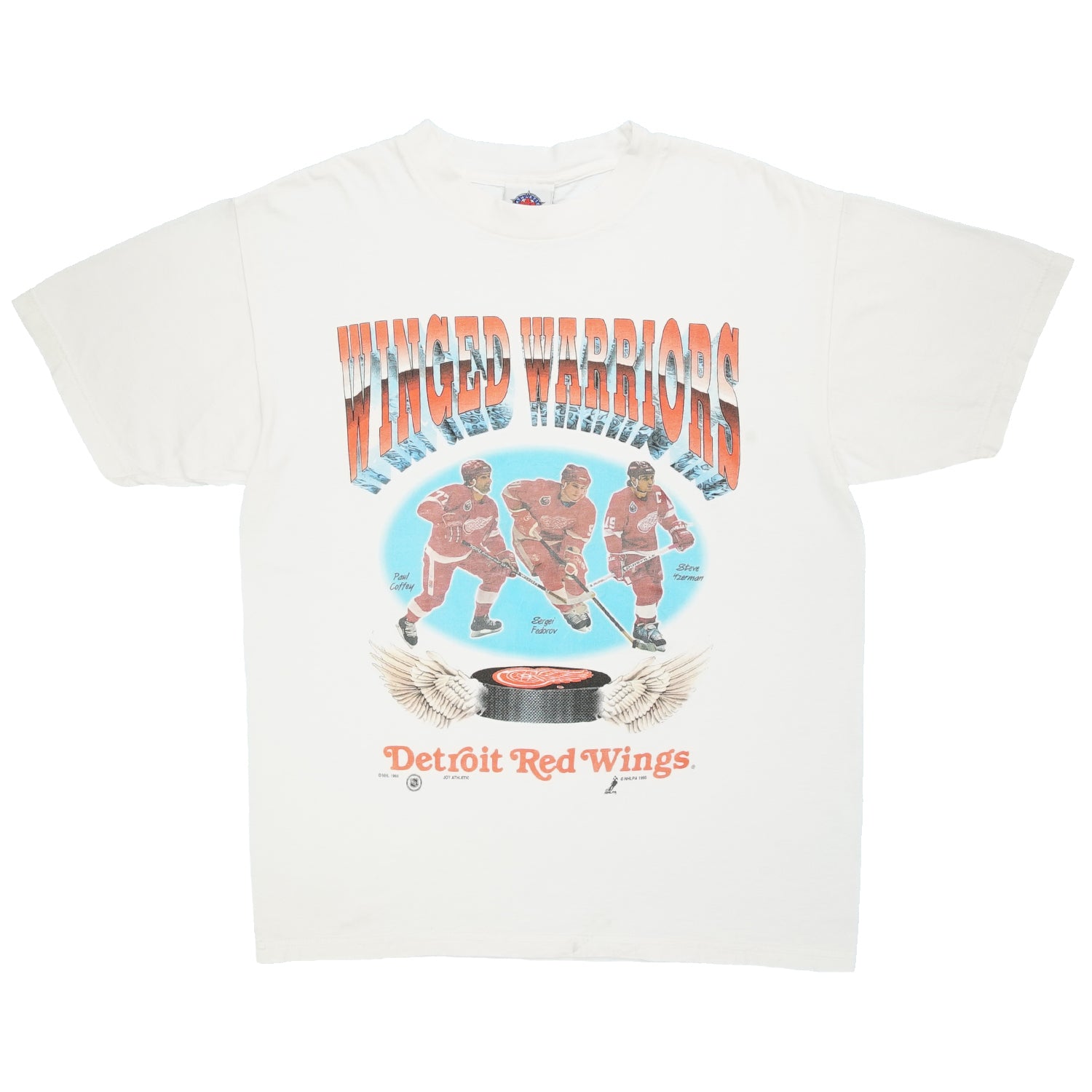 1995 "Winged Warriors" Detroit Red Wings NHL tee M