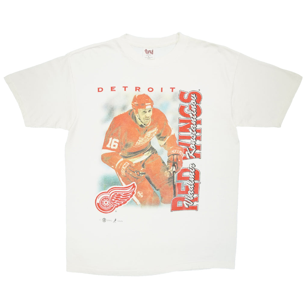 Vintage Detroit Red Wings Vladimir Konstantinov NHL tee L