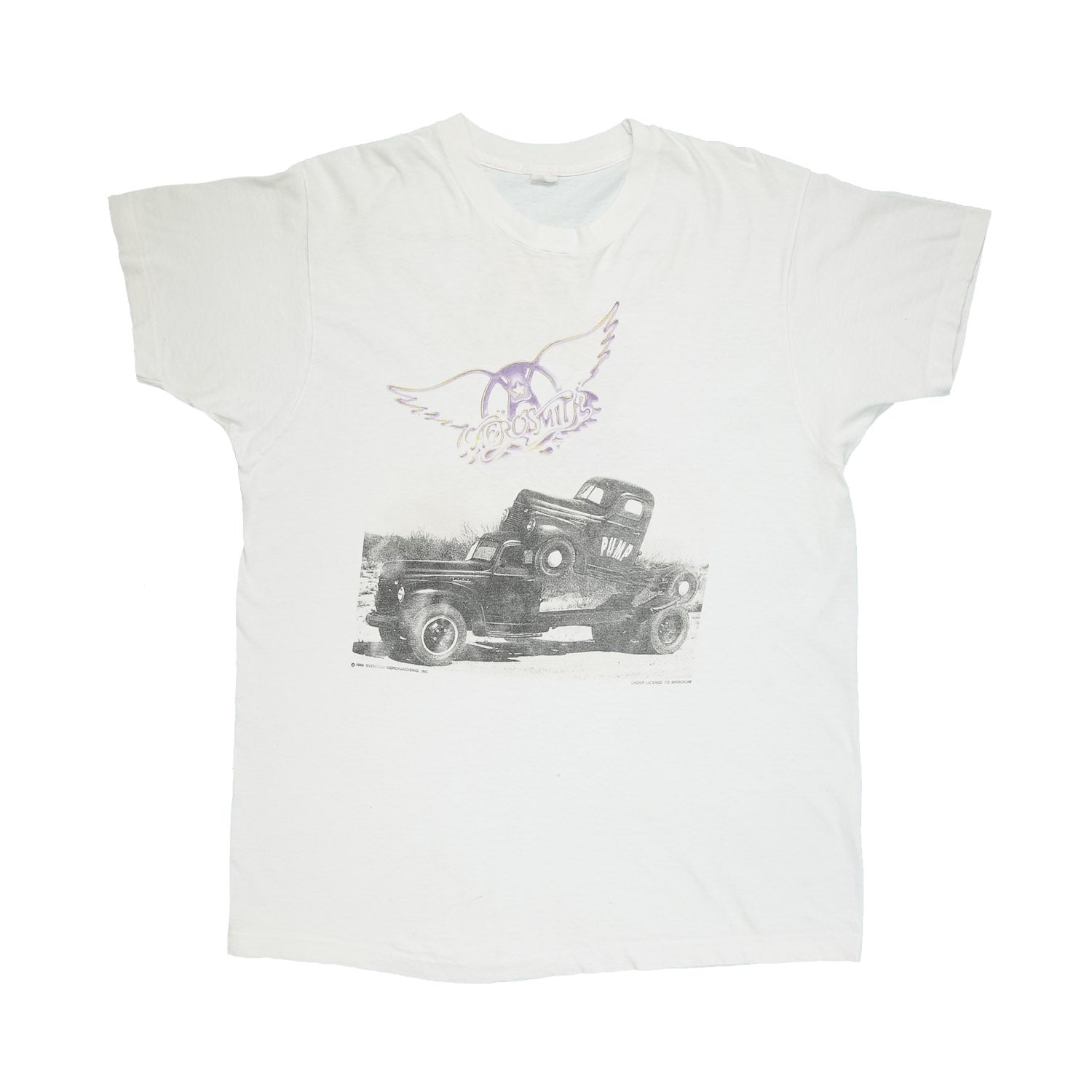 1989 Aerosmith PUMP trucks band tee XL
