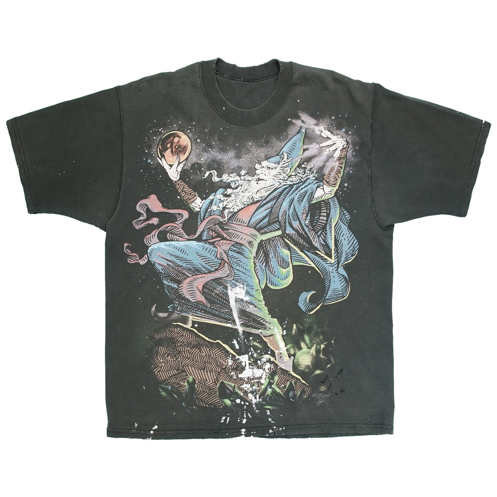 1997 Liquid Blue Wizard & Dragon thrashed tee L/XL