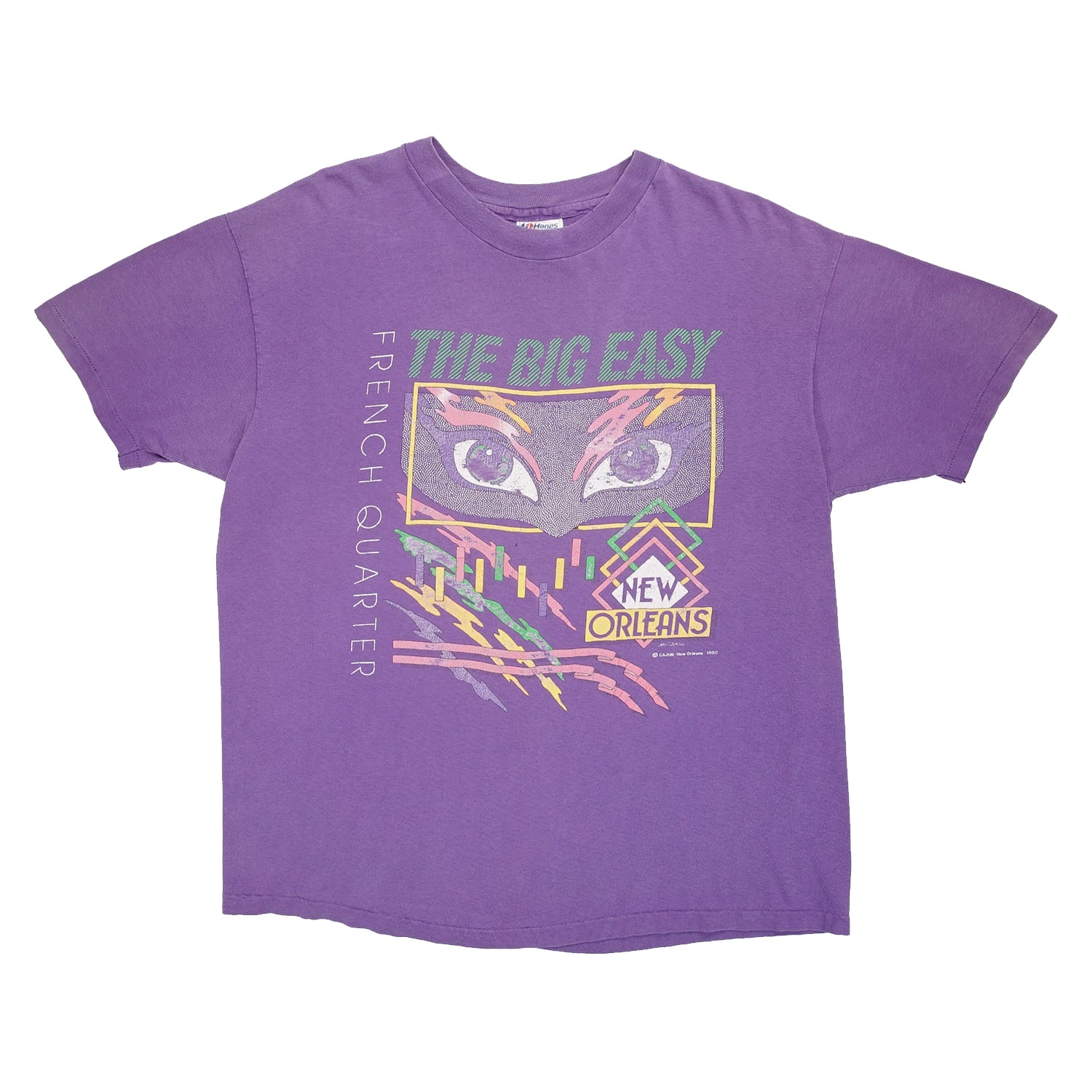 1990 New Orleans The Big Easy faded graphic tee L