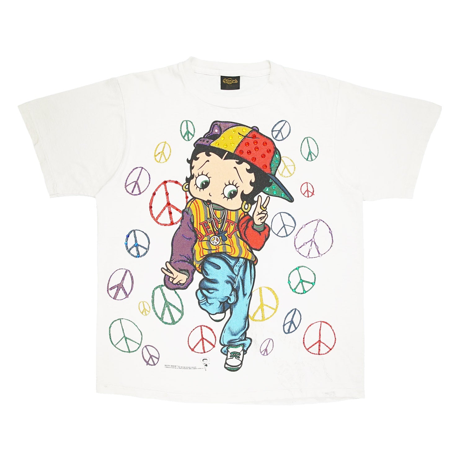 1993 Betty Boop Peace tee L
