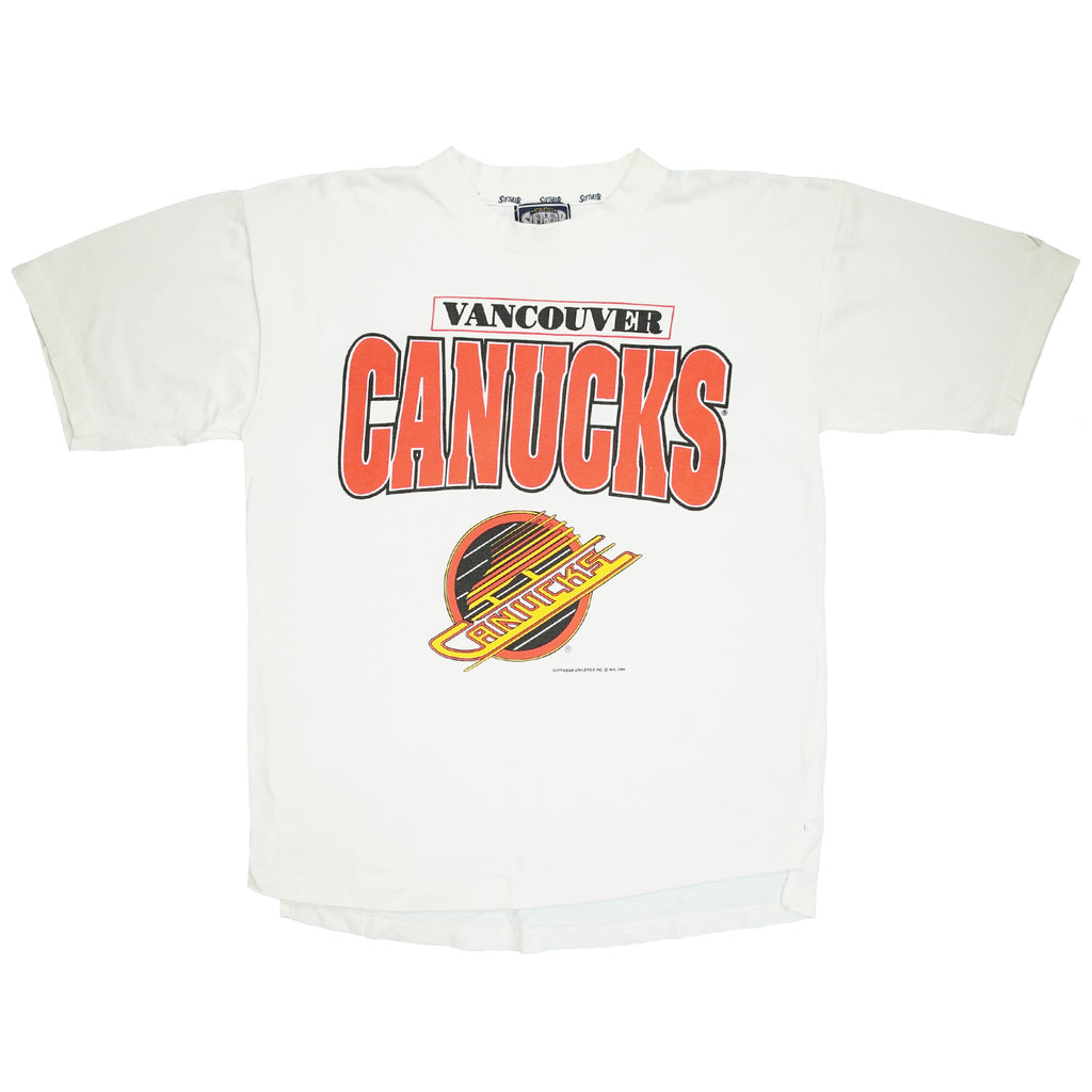 1994 Vancouver Canucks big logo tee L