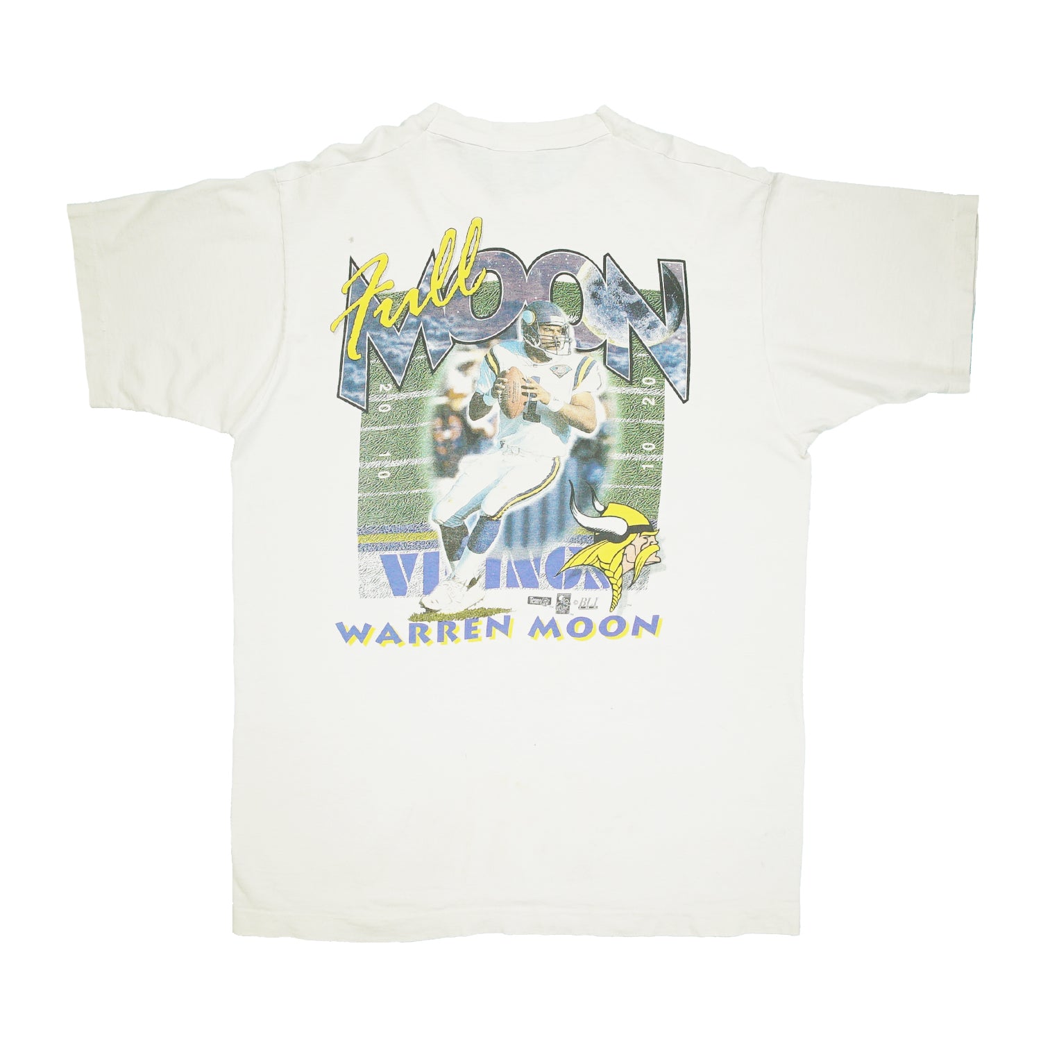 Vintage Warren Moon Vikings NFL tee L