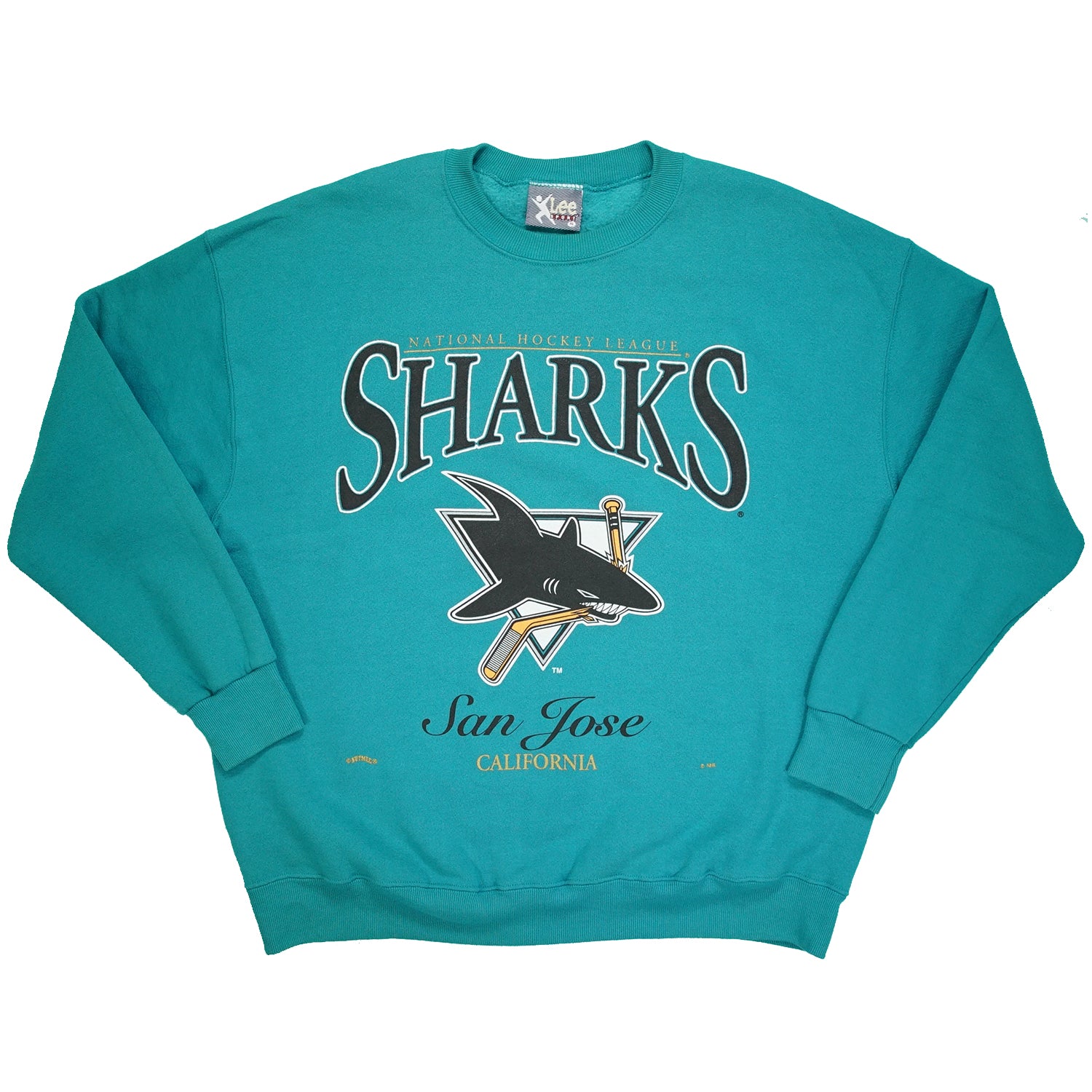 Vintage San Jose Sharks NHL Lee Sport crewneck XL Gone Again Vintage