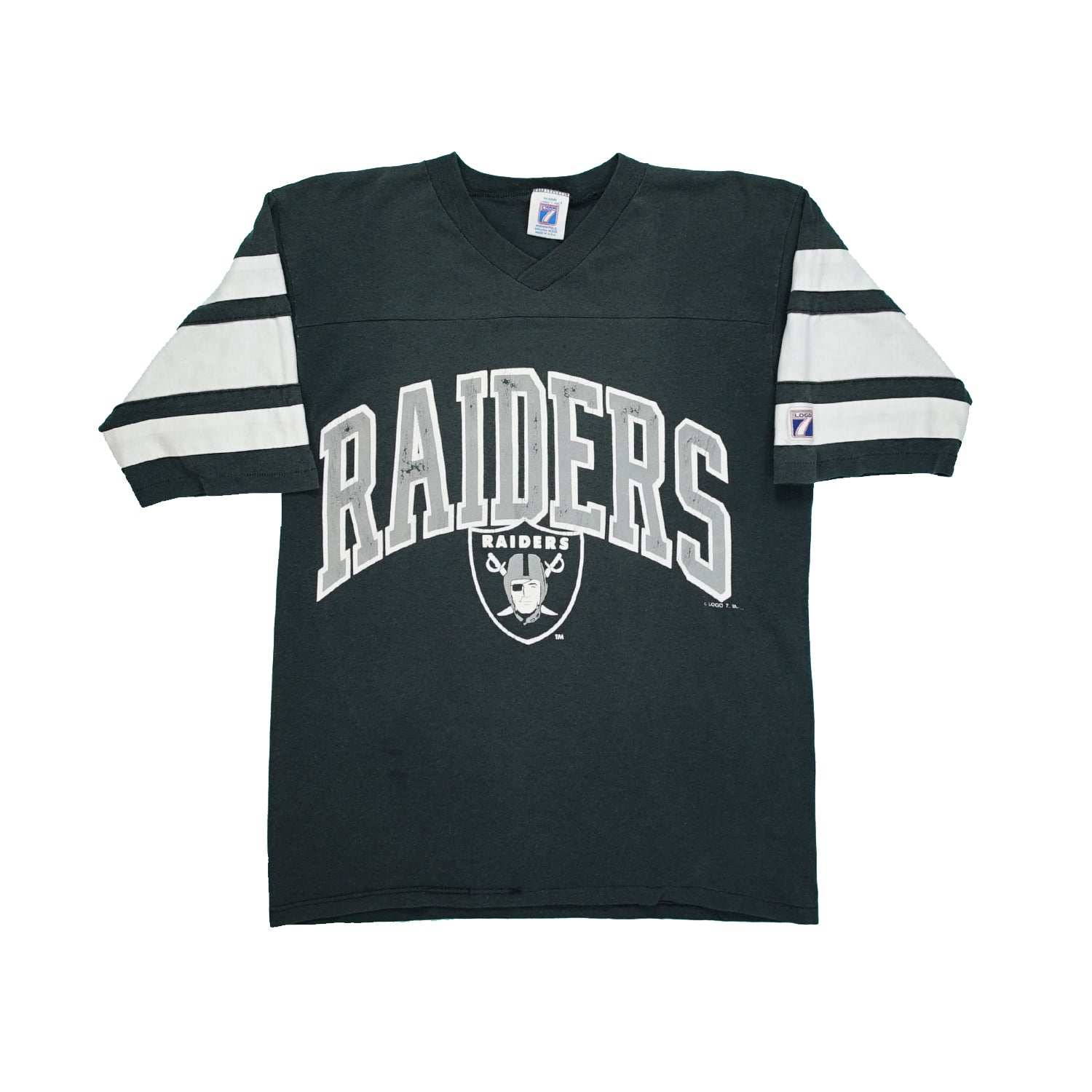 '90s Oakland Raiders arc logo tee S
