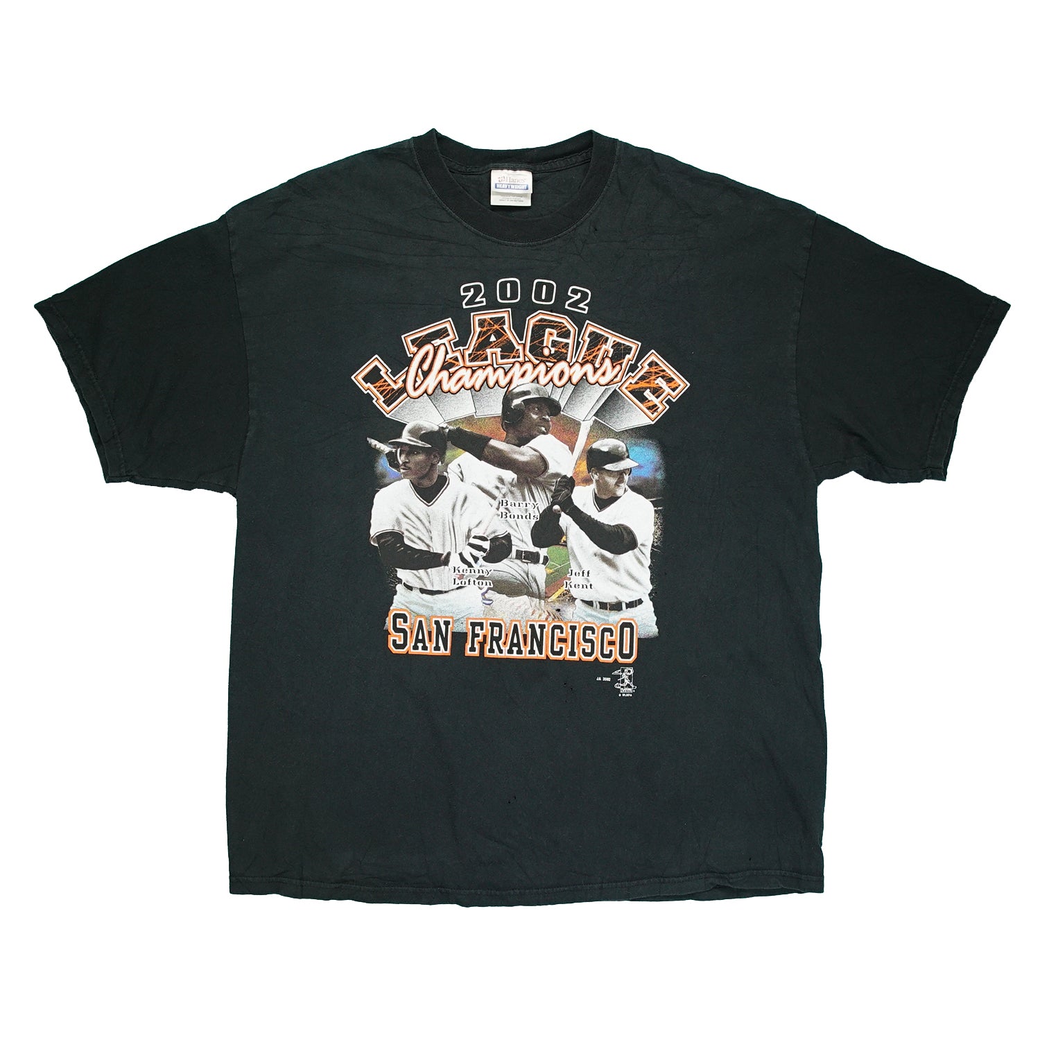 2002 SF Giants MLB Champions Barry Bonds tee XL