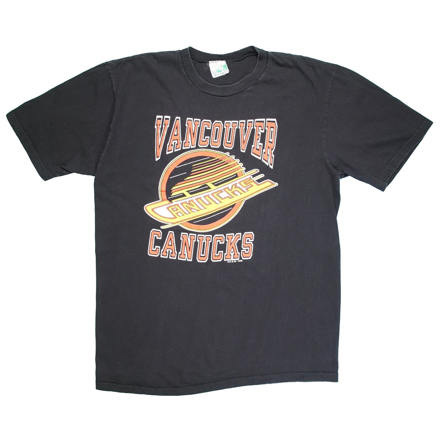 1988 Vancouver Canucks Waves tee L
