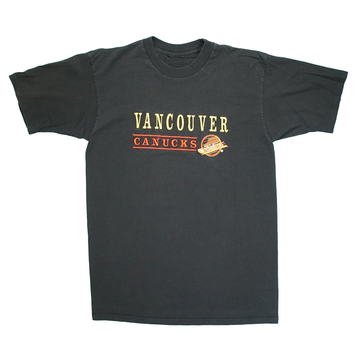 Vintage Vancouver Canucks text logo tee M