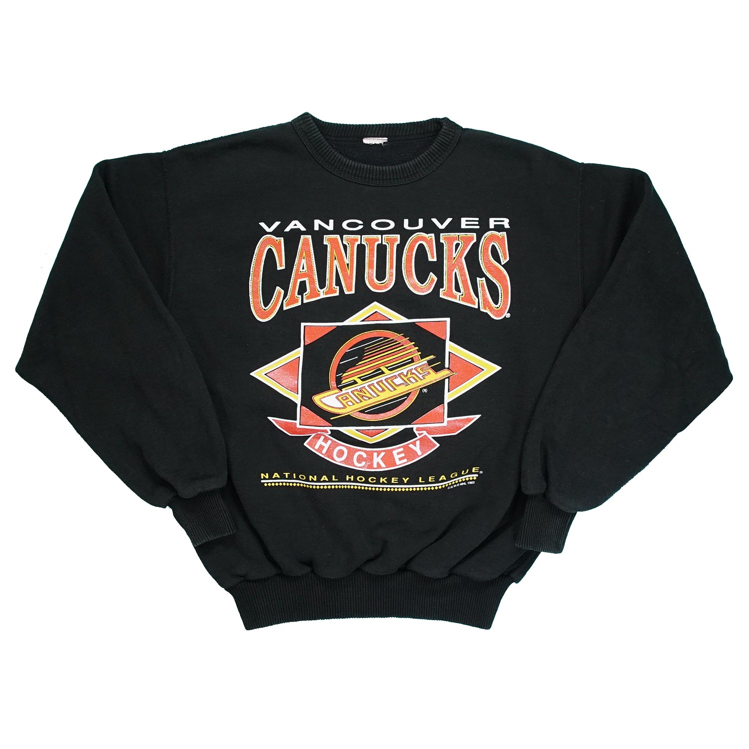 1993 Vancouver Canucks graphic crewneck L