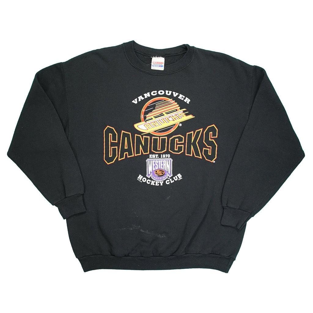 '90s Vancouver Canucks Western Conference crewneck L