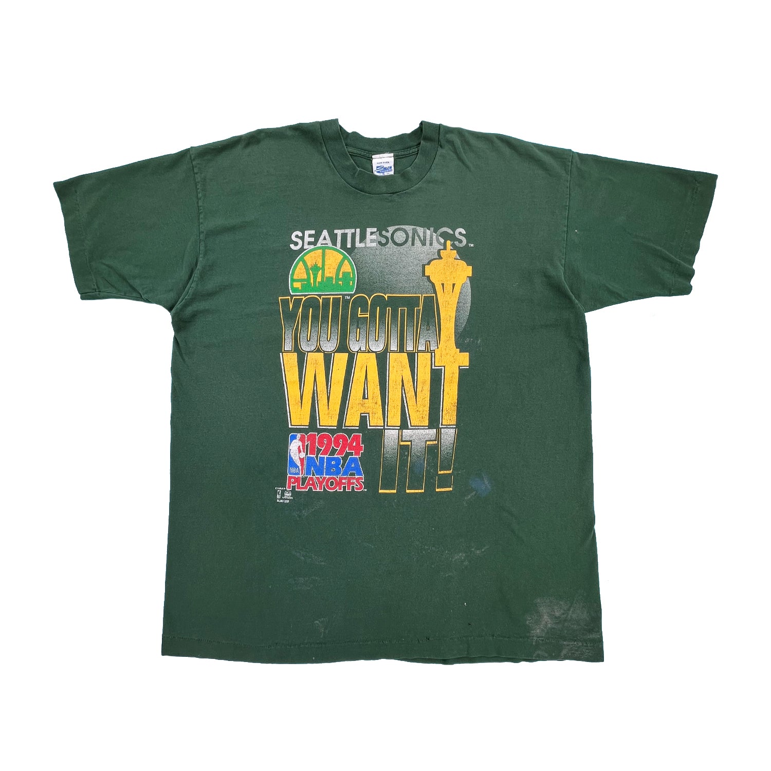 1994 NBA Playoffs Seattle Supersonics tee XL