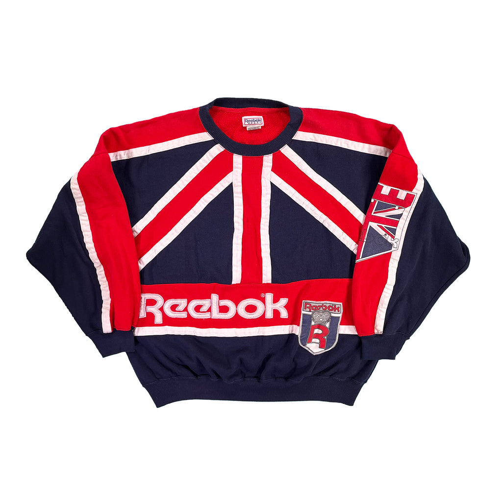 '90s Reebok Great Britain flag crewneck L/XL