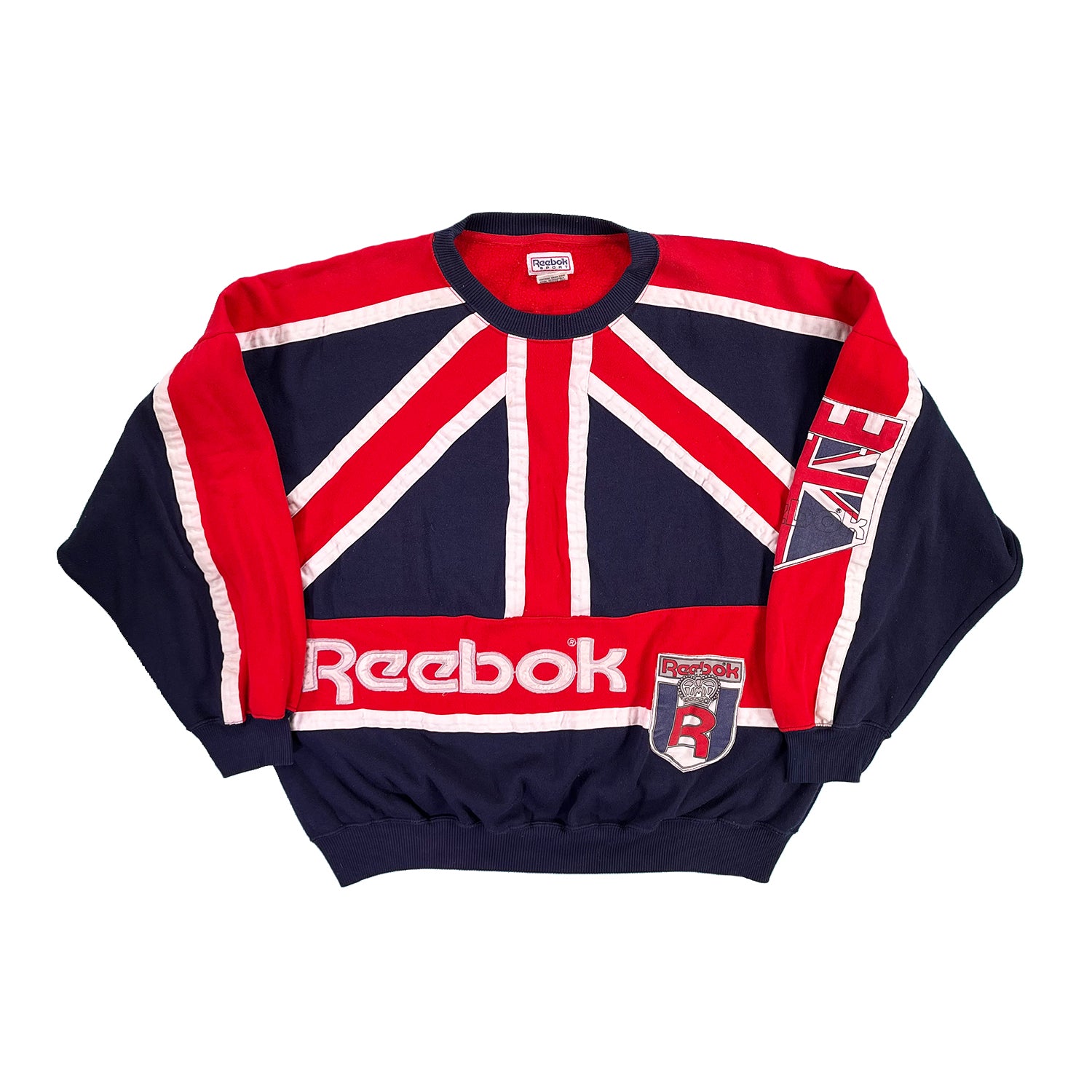 '90s Reebok Great Britain flag crewneck L/XL