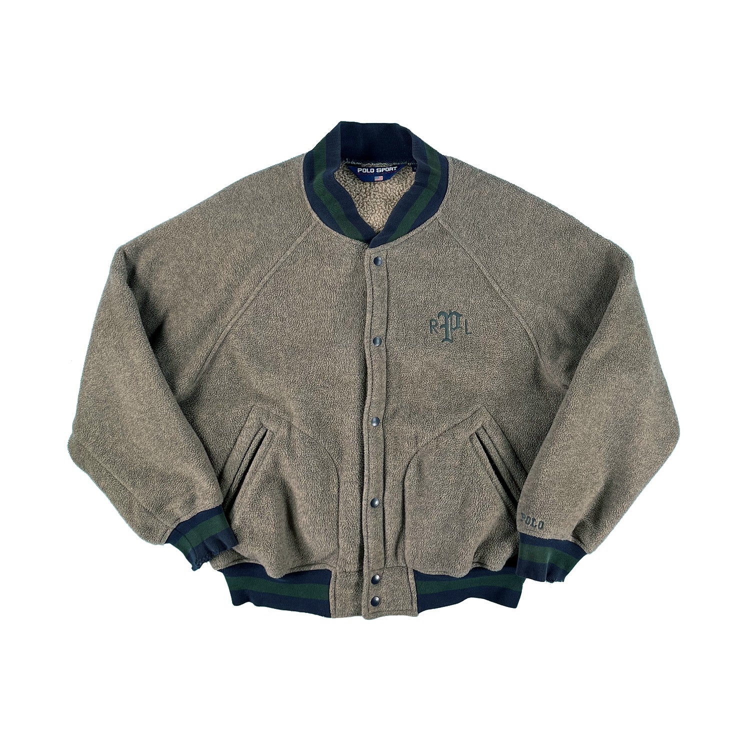 '90s Polo Sport fleece bomber jacket M