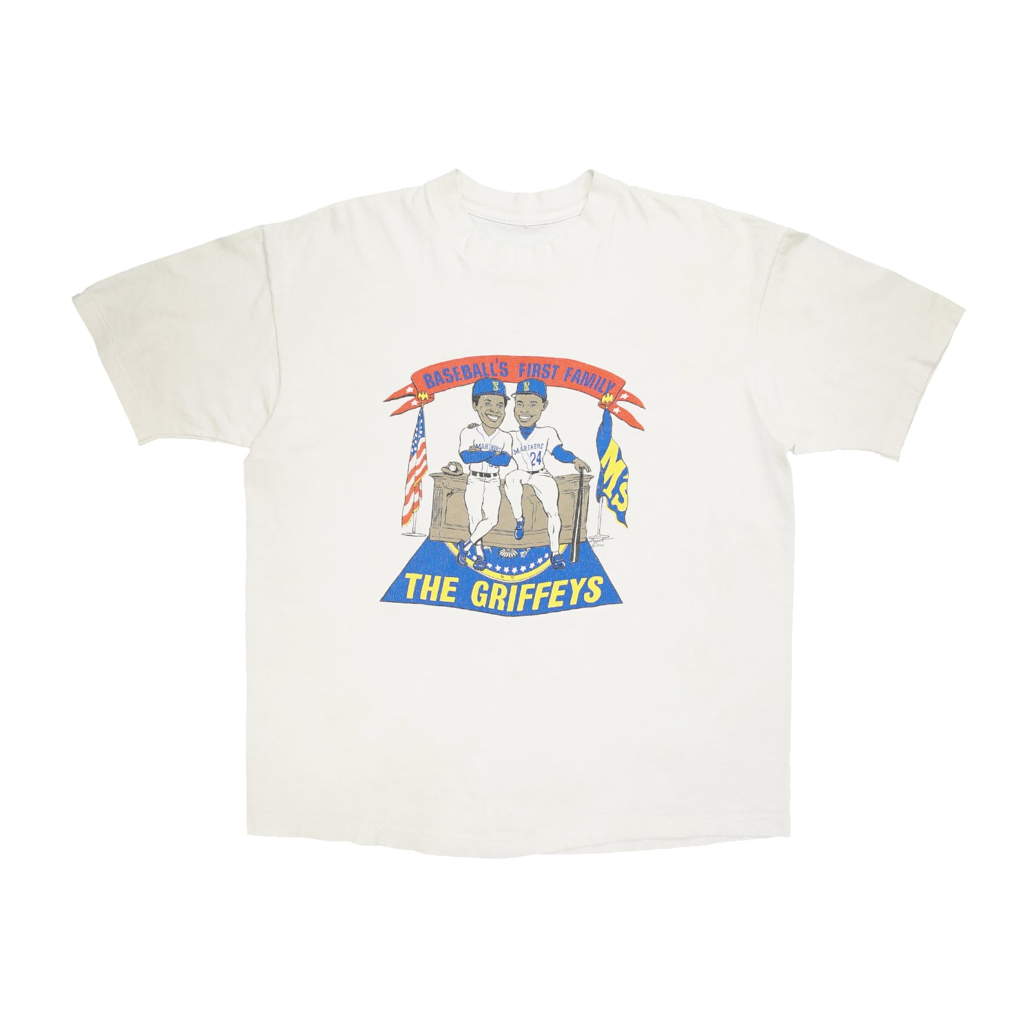 1990 "The Griffeys" Baseball's first family tee XL