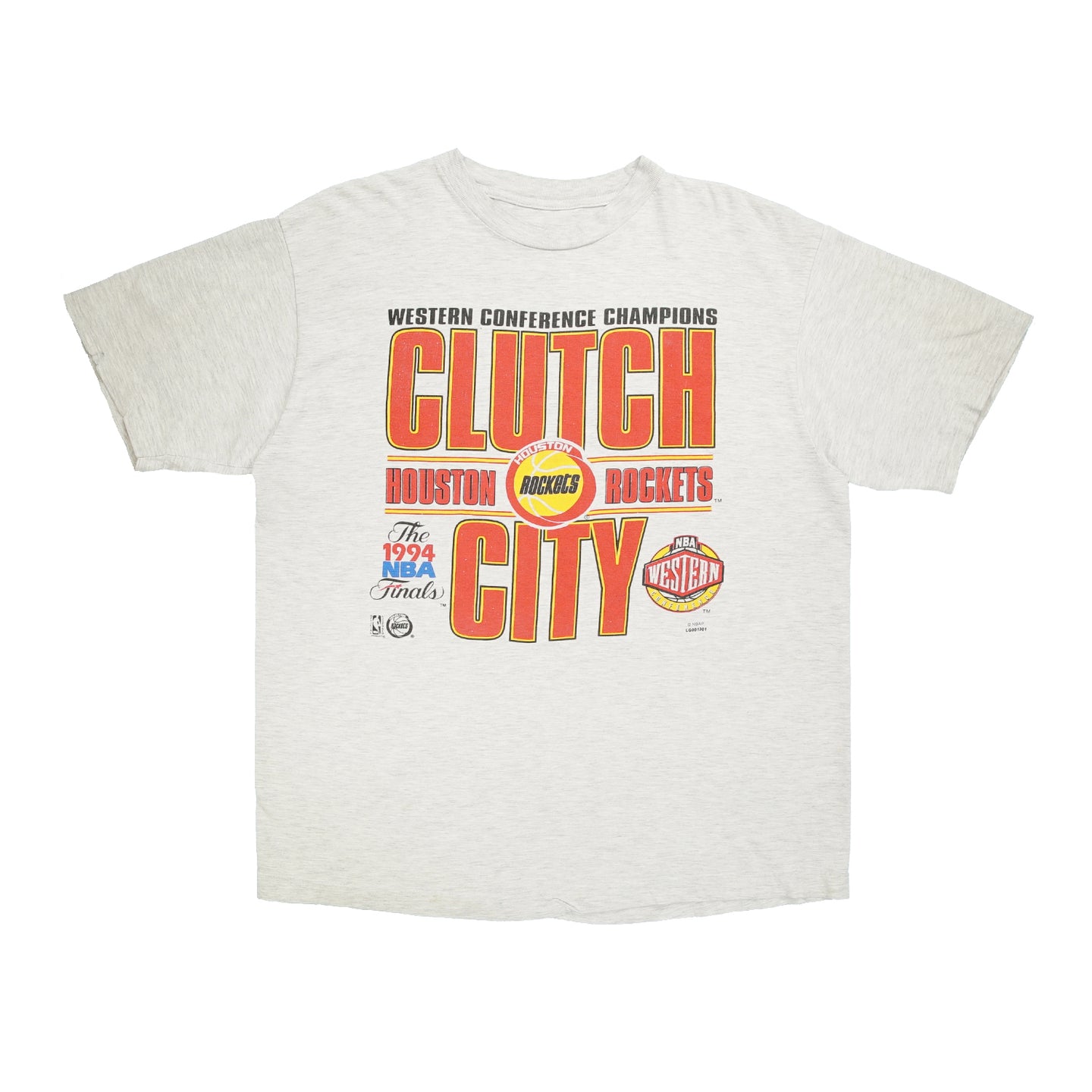 1994 NBA Finals Houston Rockets Clutch City tee XL
