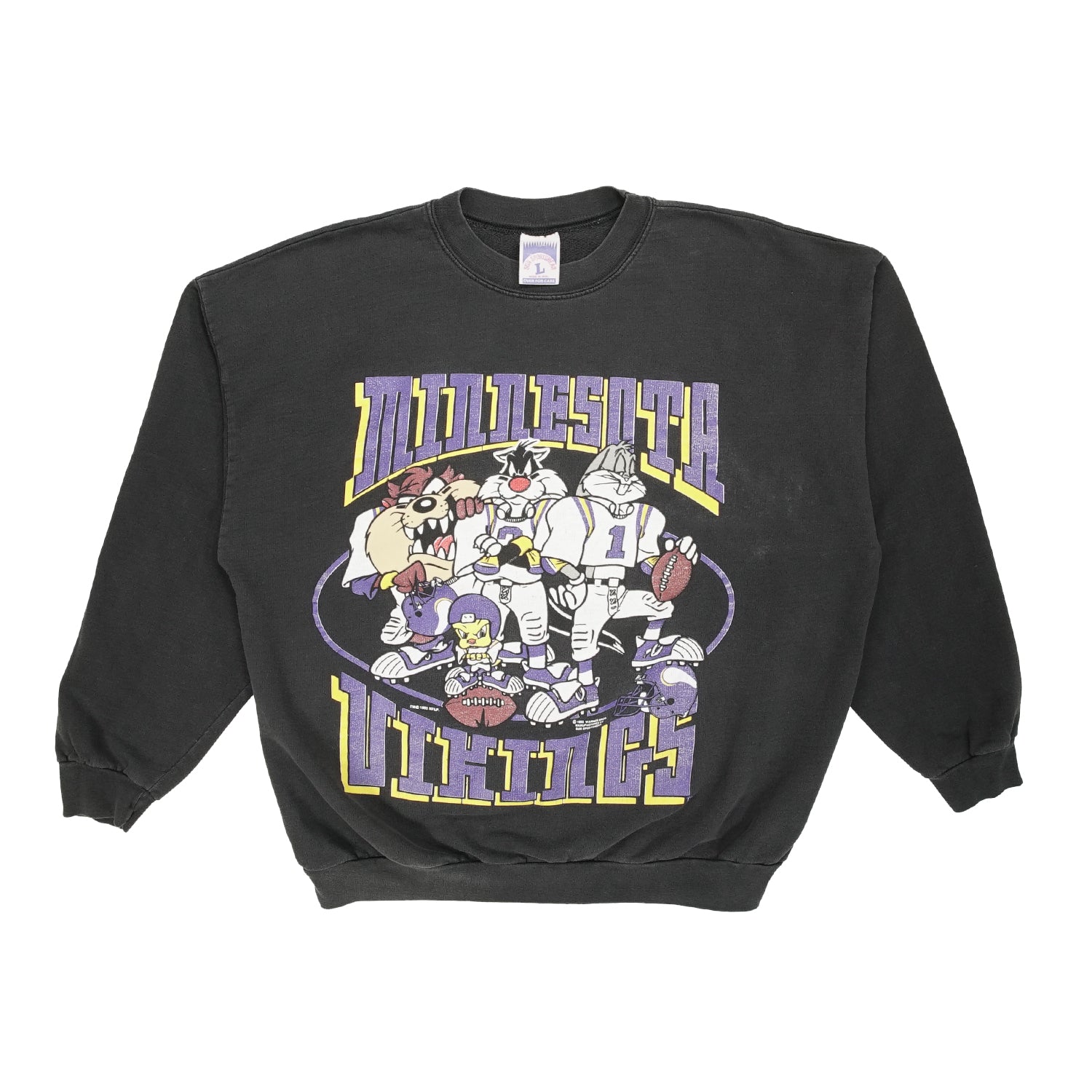 1993 Looney Tunes x Minnesota Vikings crewneck M