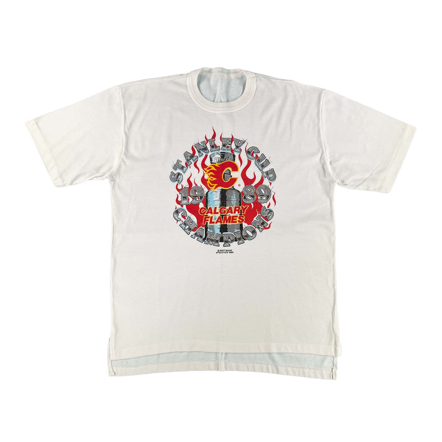 1989 Calgary Flames Stanley Cup Champs tee L