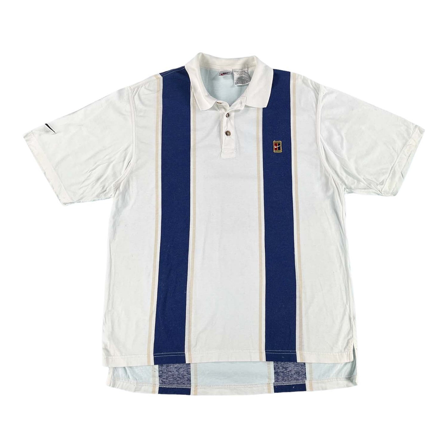 '90s Nike Challenge Court striped polo shirt L/XL