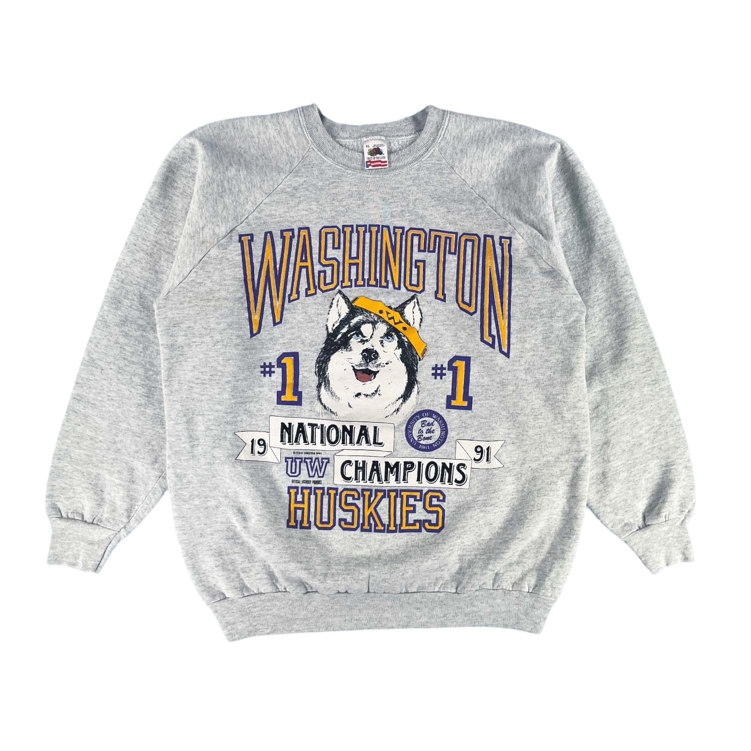 1991 Washington Huskies National Champions crewneck L/XL