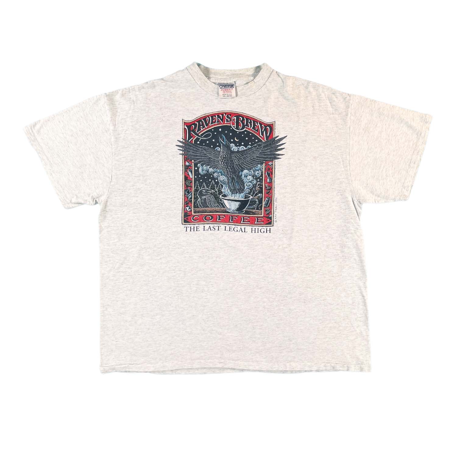 1992 Ray Troll Raven's Brew Coffee tee XL