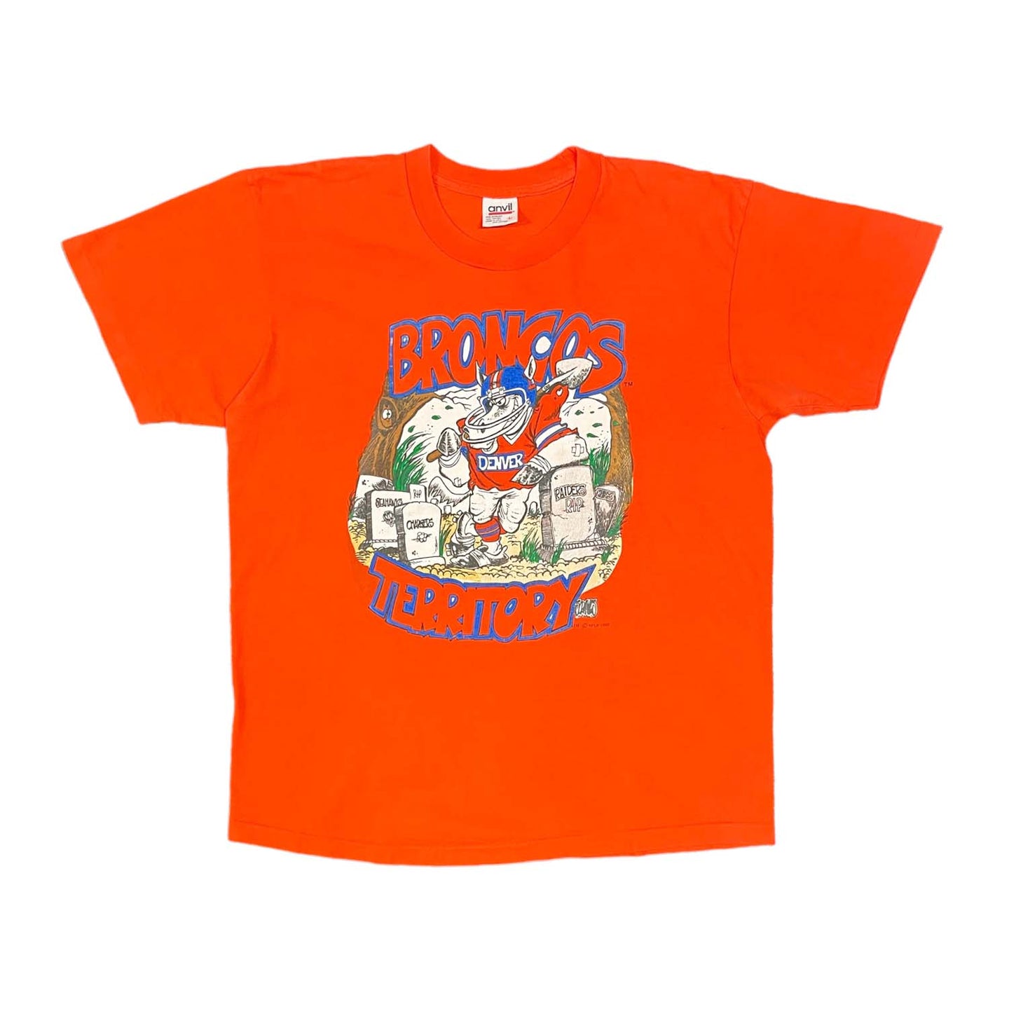 1990 Denver Broncos tee M