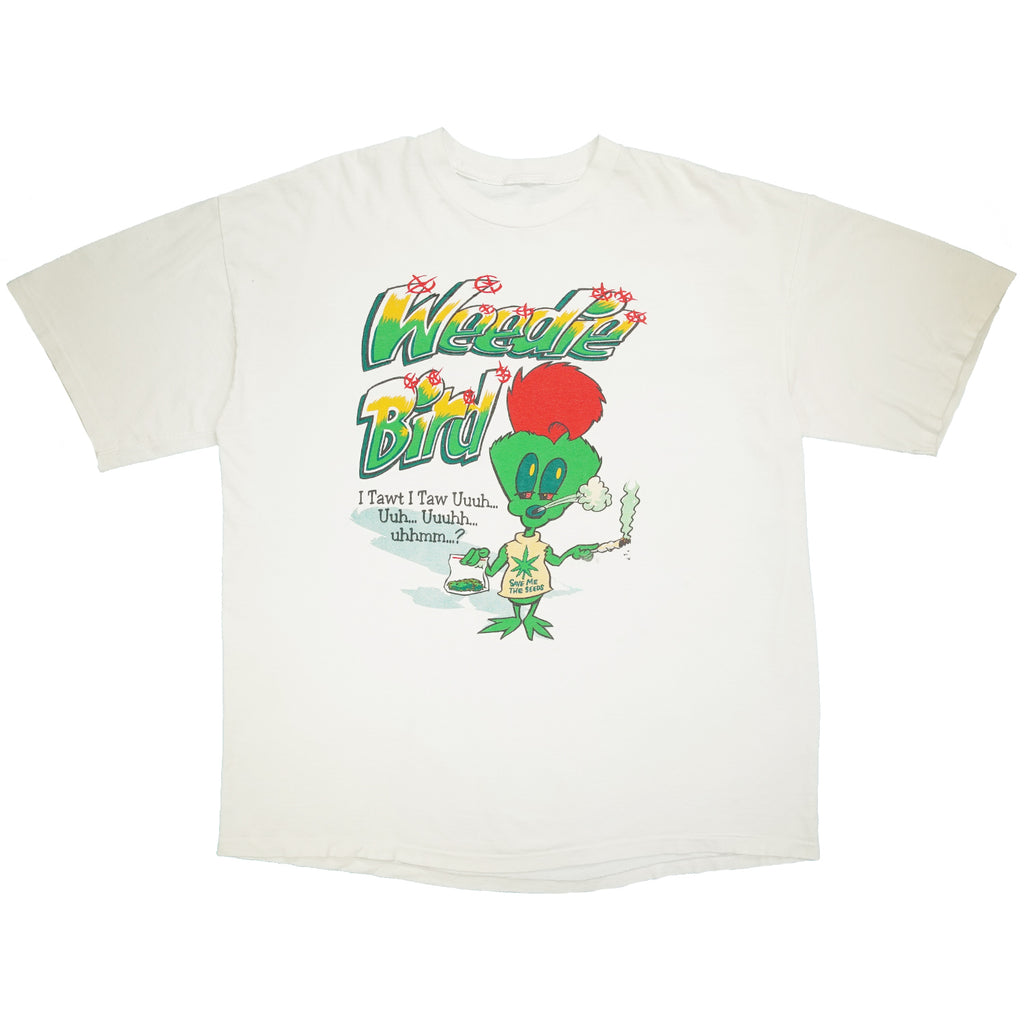 90s Weedie Bird parody weed tee XXL