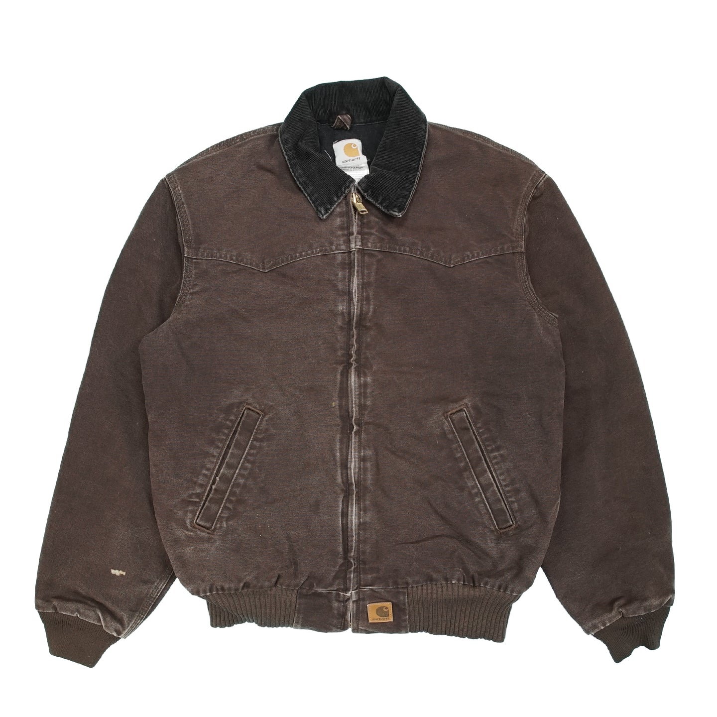 Vintage Carhartt faded brown denim jacket M