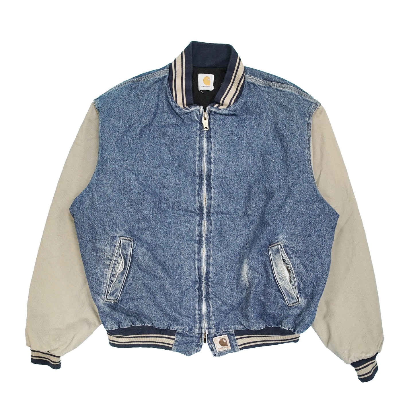 Vintage Carhartt denim letterman jacket XL/XXL