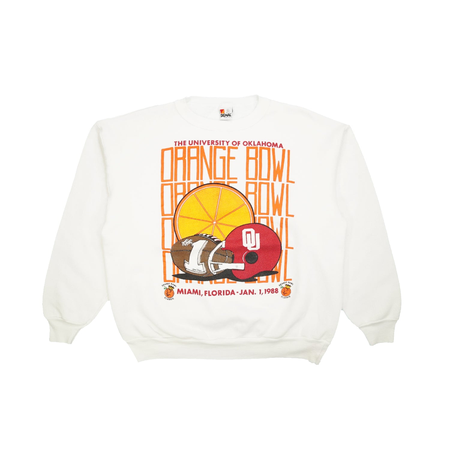 1988 University of Oklahoma Orange Bowl crewneck L