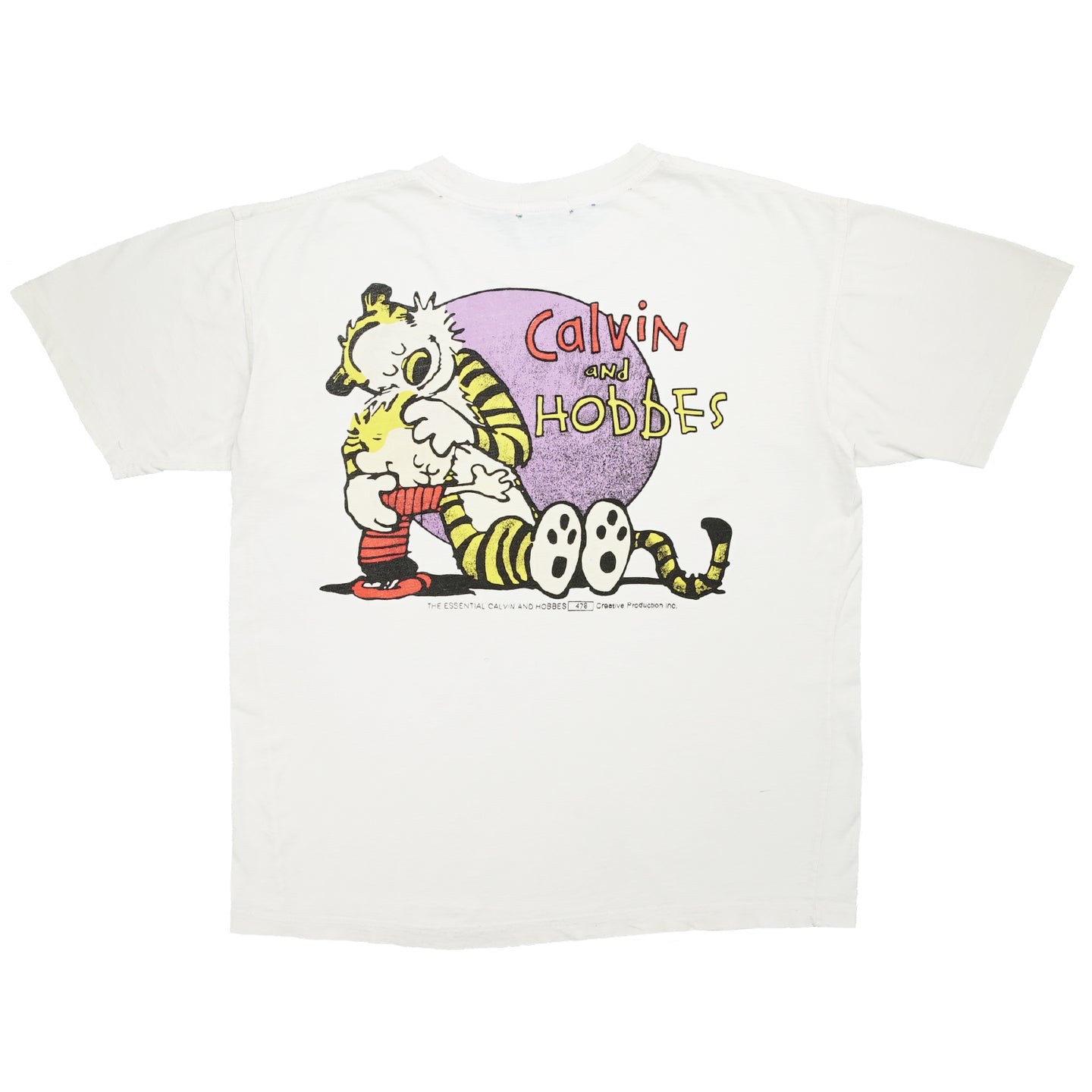 Bootleg Calvin and Hobbes comic graphic tee L
