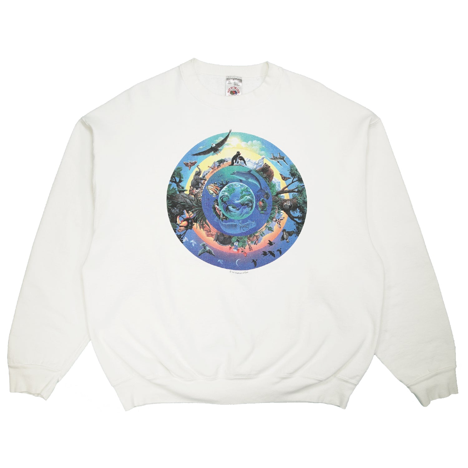 1994 Human-i-Tees circle of life nature crewneck XL